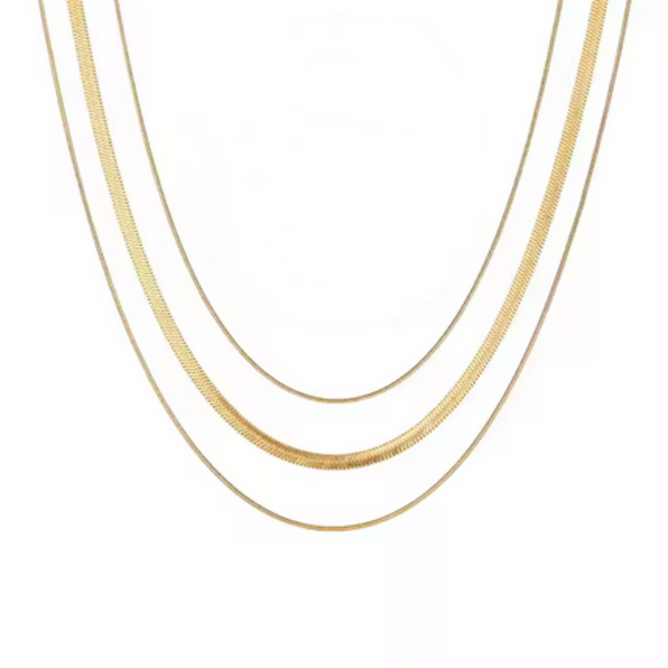 DoubleLayer Snake Necklace_gold